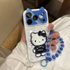 Adecuado para Apple para Transformar Instantáneamente en Patrón de Orejas de Gato Kt Cat Kitty Light and Shadow 18Promax Funda para Teléfono iPhone, Personalización de Funda Blanda y Dura