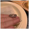 Anillo Micro-Incrustado Hottie de Lujo Ligero para Mujer, Apertura de Zircón de Alta Gama y Personalizado, Anillo Ajustable para el Dedo Índice, Joyería de Mano Nicho Simple