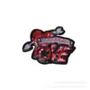 Pegatina de Tela con Cuentas Corazón de Melocotón Etiqueta Decorativa Bordada Versátil Letra Corazón de PET Lentejuela de Alta Temperatura Sellos Bordados