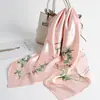 Oferta Especial Seda de Hangzhou Sedas y Satines Bufanda Cuadrada Grande de 90 cm Bufanda de Seda Simulada Bufanda Versátil para Mujer Chal Delgado de Primavera y Otoño Protección Solar