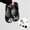 Charms de Sapato de Laço com Pedraria e Strass Mais Vendidos, Acessórios de Coração com Strass Brilhante da Moda, Decorações de Sapato Destacáveis no Atacado