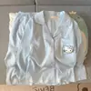 2026 Nuevo Set de Dos Piezas para Niñas Popular de Algodón Nube Dulce Pijama de Manga Larga y Pantalón Largo Ropa para el Hogar