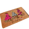 Nueva alfombrilla de Navidad transfronteriza para decoración de entrada de casa, resistente a la suciedad, duradera, fácil de limpiar, felpudo de entrada