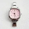 Reloj Pulsera Modular de Venta Caliente Estilo Europeo y Americano para Mujer, Reloj de Cuarzo al por Mayor, Correa de Reloj Versátil DIY Cuadrada Pequeña Plateada Colorida