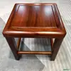 Banqueta Quadrada de Madeira Ébano, Banqueta Pequena Toda em Madeira Maciça, Banco Doméstico, Banqueta Baixa, Banqueta para Trocar Sapatos, Banqueta para Mesa de Centro de Sala de Estar Estilo Chinês Novo, Resistente