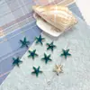 Estrela do Mar Cerâmica Pintada à Mão Lado Único Gotejamento de Óleo Série Dopamina de Verão Miçangas para Colar Pulseira Corrente de Celular DIY