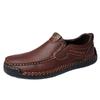 Sapatos Masculinos Populares Transfronteiriços Sapatos Mocassins Britânicos 2025 Outono e Inverno Novos Sapatos Casuais Sapatos de Couro Slip-On da Moda