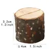 Suporte de Mensagem de Madeira Tronco de Árvore Clipe de Notas Display Decorativo Etiqueta de Preço Base de Madeira Natural Base de Tronco de Árvore Clipe de Notas