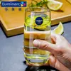 Lemeiya Taza de Vidrio Taza de Agua de Vidrio Taza para Bebidas de Jugo Taza de Cerveza Taza para Té de Flores Juego de Tazas de Vidrio Regalo
