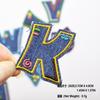 Novos Adesivos de Tecido com 26 Letras Inglesas do Fabricante Adesivos Bordados em Jeans Decoração de Mala de Viagem Adesivos de Patch de Letras