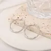 Venta Directa de Fábrica de Pendientes de Aro Grandes Redondos Geométricos Europeos y Americanos, Chapados en Cobre con Oro Real, Pendientes Retorcidos, Más Vendidos Transfronterizos
