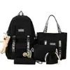 Nueva Mochila Escolar Estilo Coreano Harajuku ulzzang Mochila de Cinco Piezas Gran Capacidad Mochila Escolar Portátil para Estudiantes de Primaria