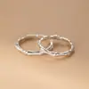 Anillo de Plata de Ley Nalan Estilo Chino Nuevo Tendencia Nacional Junta de Bambú con Punta de Arena Estilo Retro Oriental Temperamento Elegante con R04081