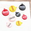 Accesorios Estilo Coreano DIY Colores de Caramelo Pintura Colgante de Aleación Colgante de Pulsera Colgante de Tapa de Botella de Coca-Cola