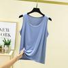 Camisola Modal de Mujer Verano Suelta Color Sólido Sin Mangas Camiseta niña gordita Top Exterior Delgado talla extra Base