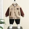 Uniforme de beisebol bordado de tubarão para meninos 2024 Primavera e Outono Novo Moda de celebridade da internet casaco infantil vestuário infantil de comércio exterior moda