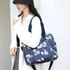 Bolso Grande de Mano para Mujer Bolso Nuevo Tipo Tote Bolso Pequeño Floral Fresco de Nailon Bolso Cruzado Casual para Mujer