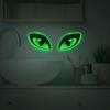 Fun-F706G Ojos Verde Luminoso Baño Inodoro Pegatinas para Inodoro Fondo del Hogar Pegatinas de Embellecimiento Al por Mayor