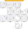 Régua de Patchwork para Costura DIY de Acrílico com Formato Vazado, Gabarito de Costura, Régua de Patchwork para Quilting, Ferramenta de Borda para Patchwork, Conjunto de 6 Peças