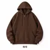 Cárdigan con capucha de mezcla de algodón 420 g, forro polar zorro plateado, para hombre, comercio exterior transfronterizo, Otoño/Invierno, grueso, con cremallera