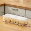 Crisper de empanadillas de comida ranura estrecha puerta lateral de refrigerador wonton wonton caja refrigerada congelada rápidamente Caja de almacenamiento para bollos al vapor