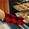 Toalha de Prato Xadrez de Natal Amazon Luvas para Micro-ondas e Forno Tapete Isolante Anti-Queimadura Toalha de Cozinha 100% Algodão Jogo Americano