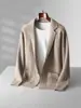 Cardigã Masculino Gola V 100% Lã Pura Suéter Cor Sólida Tricô Base Outono e Inverno Novo Suéter de Lã Casaco Espessado Tendência