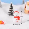 Chen Jun Manualidades Paisaje Micro Invierno Pareja Muñeco de Nieve Figura, Regalo Creativo Día de San Valentín, Llavero Adorno de Plástico