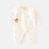 Mono para recién nacido pelele sin pies otoño e invierno algodón puro ropa de monje para recién nacidos pelele velcro ropa para bebé