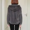 Sudadera Cardigan Gruesa con Forro de Felpa y Capucha para Mujer, Nuevo Estilo Otoño e Invierno Holgado Estilo Mamá Abrigo de Felpa