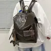Mochila de pareja estilo retro de motocicleta americana, adecuada para estudiantes universitarios, para llevar laptops a las clases de la mañana, y para ir al trabajo o viajes cortos