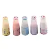 Miniatura de Simulación de Resina Gradiente 3D Botella de Leche Llavero DIY Colgante de Bolsa Adorno de Micro Paisaje para Coche