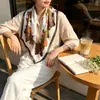 Pañuelo Cuadrado Pequeño de Imitación Seda Floral Colorido 70cm Pañuelo para la Cabeza Decoración de Camisa Chal Protector Solar Bufanda para el Cuello Bufanda de Mujer