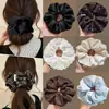 2026 Novo Estilo Estilo Floresta Elástico Alto Prendedor de Cabelo com Laço Preguiçoso, Corda de Cabelo para Rabo de Cavalo em Tecido de Renda para Mulheres
