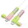 Funda Protectora para Cable de Datos con Tapa Adecuada para Cargadores Apple, Huawei, Xiaomi, Oneplus, Protector de Cable, Enrollador de Cable, Protección Antirotura