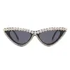 Óculos triangulares moda retrô óculos de sol exagerados com strass estilo gatinho óculos de sol com strass estilo gatinho transfronteiriços moda europeia e americana