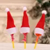 Decoraciones de Navidad, Mini Sombreros de Navidad, Tapas para Botellas de Vino de Navidad, Gorros de Lana, Cubre Cubiertos