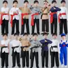 Niños gente común agricultores traje de actuación período de la República de China gente común chica de pueblo granja del norte de Shaanxi