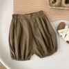 Shorts de Moda para Meninos 2026 Novo Verão Cor Sólida Calças Casuais Tendência Estilo Coreano Camiseta com Estampa de Desenho Infantil