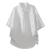 Camiseta Jacquard de Manga Corta de Talla Grande de Moda para Hombre, Nuevo Estilo de Verano, Sensación de Hielo, Delgada, Transpirable, Holgada, Versátil Top Tipo Polo