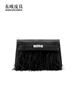 Nuevo Bolso Kelly de Barriga de Cocodrilo de Comercio Exterior con Bolso de Hombro de Plumas de Avestruz, Bolso Cruzado para Mujer de Diseño de Nicho de Cuero Genuino