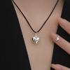 Collar Nalan S925 de plata esterlina con cuentas negras y cuentas de amor, joyería de cuello de viento con temperamento de alta calidad para mujer Y00694