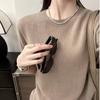 Nuevo Jersey de Punto Redondo Primavera y Verano 2026 Nuevo Estilo Coreano Suave y Amigable con la Piel de Manga Corta Versátil Suéter Superior para Mujer