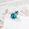 Nuevos Pendientes Henson Serie Zircón Verde Paraíba Dulce y Fresco Copo de Nieve Garra de Dragón Forma de Serpiente Piercing en el Hueso de la Oreja