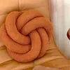 Cojín de Cachemira Estilo Escandinavo Cuerda de Dos Hilos Plato Flor Redondo Cojín Respaldo de Sofá Cojín Tejido a Mano