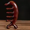 Pente de Massagem de Sândalo Roxo, Pente de Meridianos, Pente de Sândalo, Pente de Massagem de Golfinho de Resina, 1 Peça