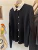 Cuello de Camisa Empalmado Tejido de Punto Pequeño Retorcido Ropa de Punto Interior de Otoño e Invierno Top para Mujer Dropshipping