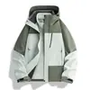 Conjunto de chaqueta de dos piezas con forro polar para otoño e invierno para parejas, chaqueta para hombre engrosada y cálida