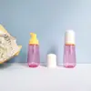 Estoque Disponível Garrafa Cônica Translúcida PET para Mousse Espuma Fundo Redondo 60ml Garrafa Espumadora para Limpador Facial Garrafa Dosadora