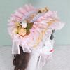 LOLITA Hecho a Mano Nuevo Multicolor Flor Boda Hanfu Han Yang Ecléctico Pequeña Rosa Gorro de Bebé Mono Sombrero Plano